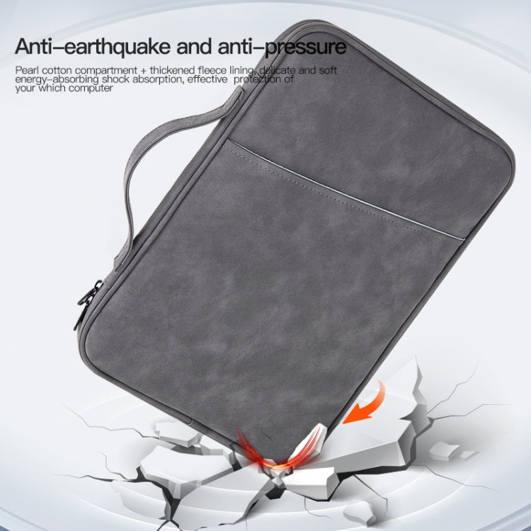 Bolso portátil de cuero con textura de piel de oveja, For 9.7-11 inch Laptop, For 12.9-13 inch Laptop