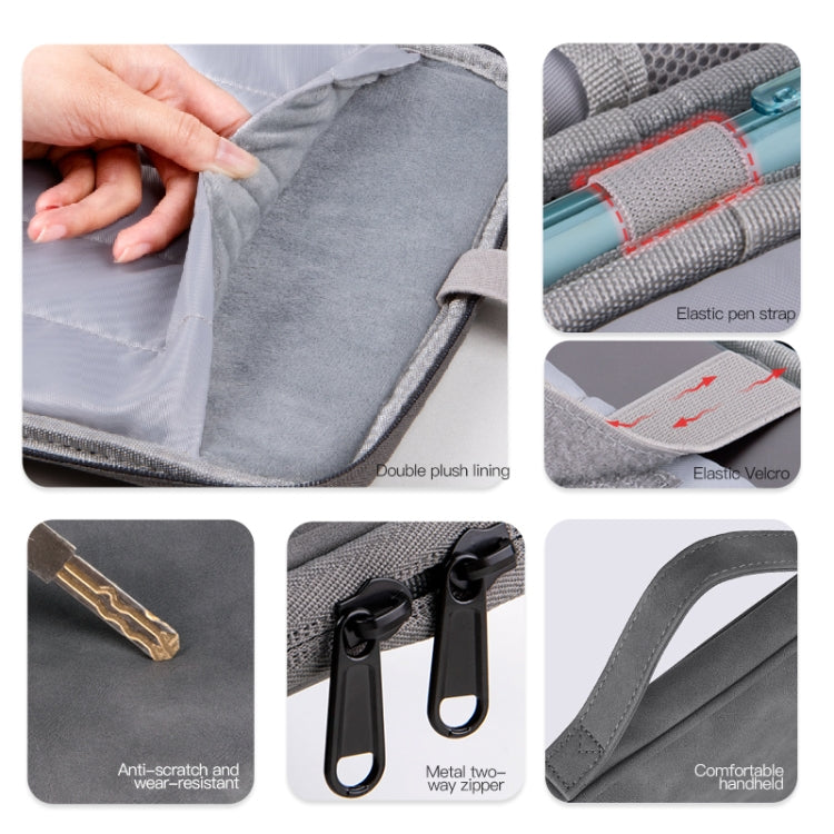 Bolso portátil de cuero con textura de piel de oveja, For 9.7-11 inch Laptop, For 12.9-13 inch Laptop