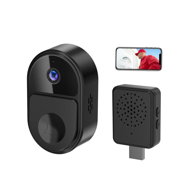 ML18 Mini Timbre de video inteligente ultra gran angular compatible con voz bidireccional, ML18