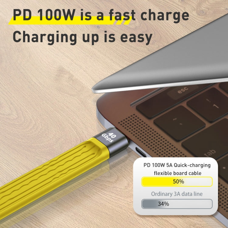Cable de datos flexible de 100 W 10 Gbps USB a USB-C/Type-C FPC, longitud: 13,8 cm, 10Gbps USB to USB-C/Type-C