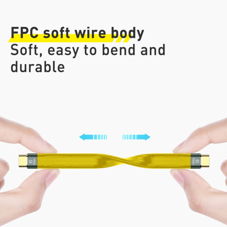 Cable de datos flexible de 100 W 10 Gbps USB a USB-C/Type-C FPC, longitud: 13,8 cm, 10Gbps USB to USB-C/Type-C