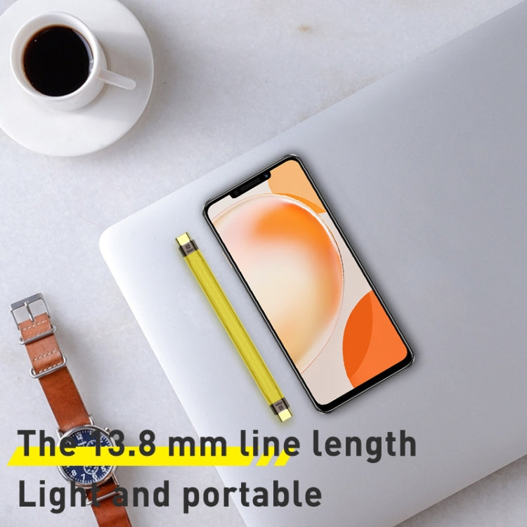 Cable de datos flexible de 100 W 10 Gbps USB a USB-C/Type-C FPC, longitud: 13,8 cm, 10Gbps USB to USB-C/Type-C