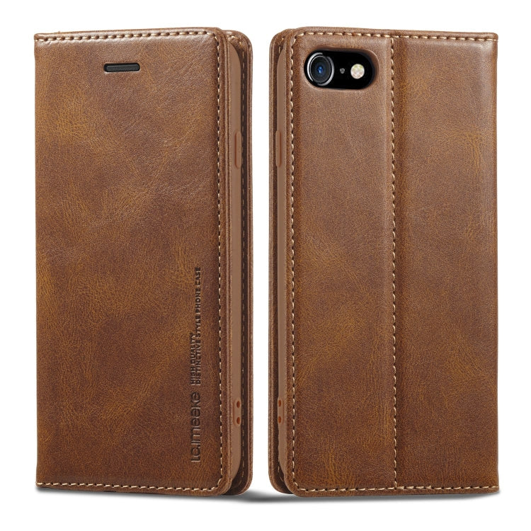 LC.IMEEKE RFID Funda de cuero antirrobo para teléfono, For iPhone SE 2022 / SE 2020 / 8 / 7, For iPhone XS Max, For iPhone XS / X, For iPhone XR, For iPhone 8 Plus / 7 Plus, For Samsung Galaxy S21 5G, For Samsung Galaxy S21+ 5G