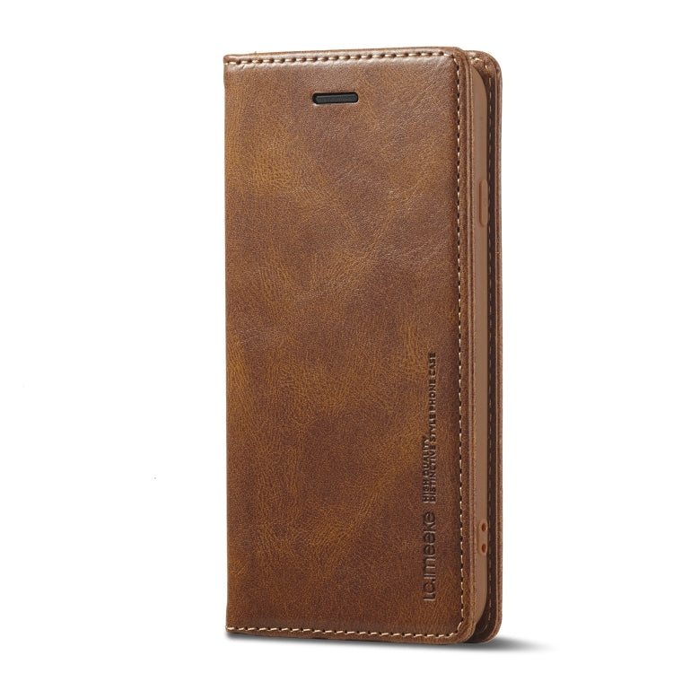 LC.IMEEKE RFID Funda de cuero antirrobo para teléfono, For iPhone SE 2022 / SE 2020 / 8 / 7, For iPhone XS Max, For iPhone XS / X, For iPhone XR, For iPhone 8 Plus / 7 Plus, For Samsung Galaxy S21 5G, For Samsung Galaxy S21+ 5G