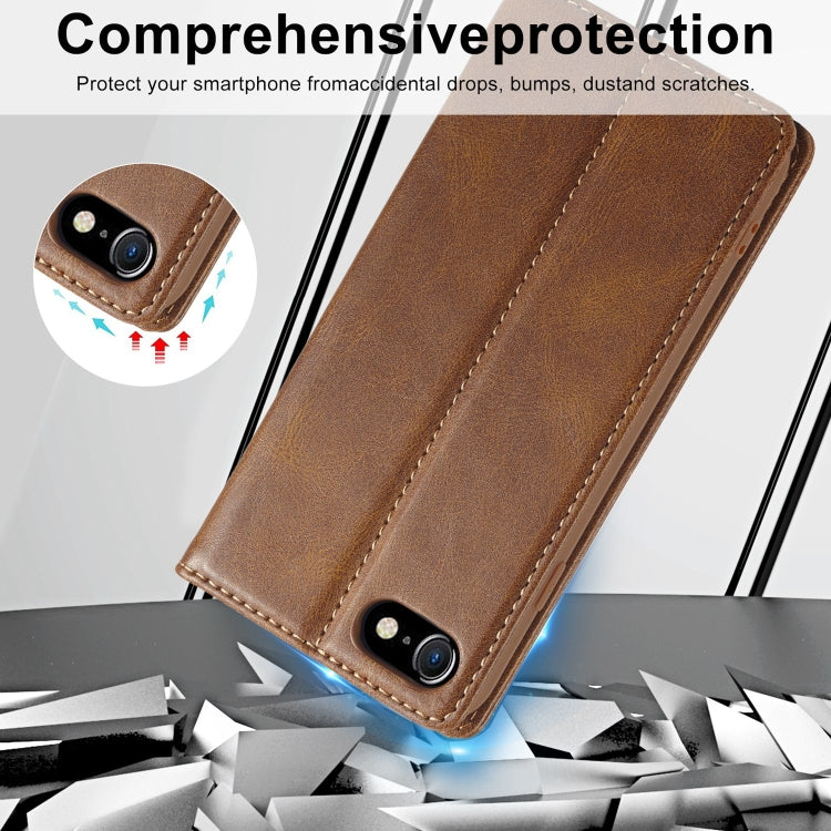 LC.IMEEKE RFID Funda de cuero antirrobo para teléfono, For iPhone SE 2022 / SE 2020 / 8 / 7, For iPhone XS Max, For iPhone XS / X, For iPhone XR, For iPhone 8 Plus / 7 Plus, For Samsung Galaxy S21 5G, For Samsung Galaxy S21+ 5G