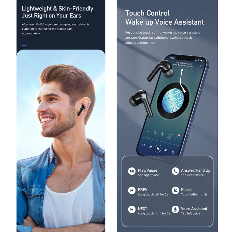 Auriculares deportivos awei T1 Pro True con estuche de carga, T1 Pro