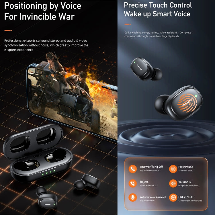 awei T13Pro Bluetooth V5.1 Auriculares deportivos, T13Pro