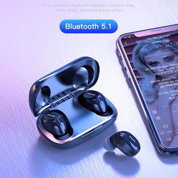 awei T20 Bluetooth 5.1 Audífonos inalámbricos verdaderos, T20