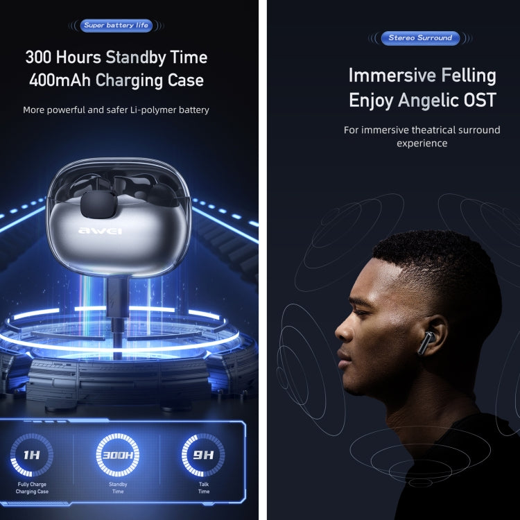 Auriculares inalámbricos Bluetooth para juegos awei T52, T52