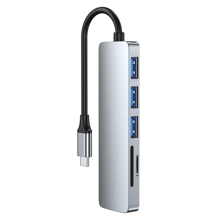 Adaptador HUB de estación de acoplamiento USB-C/Tipo-C a USB 6 en 1, 6 in 1