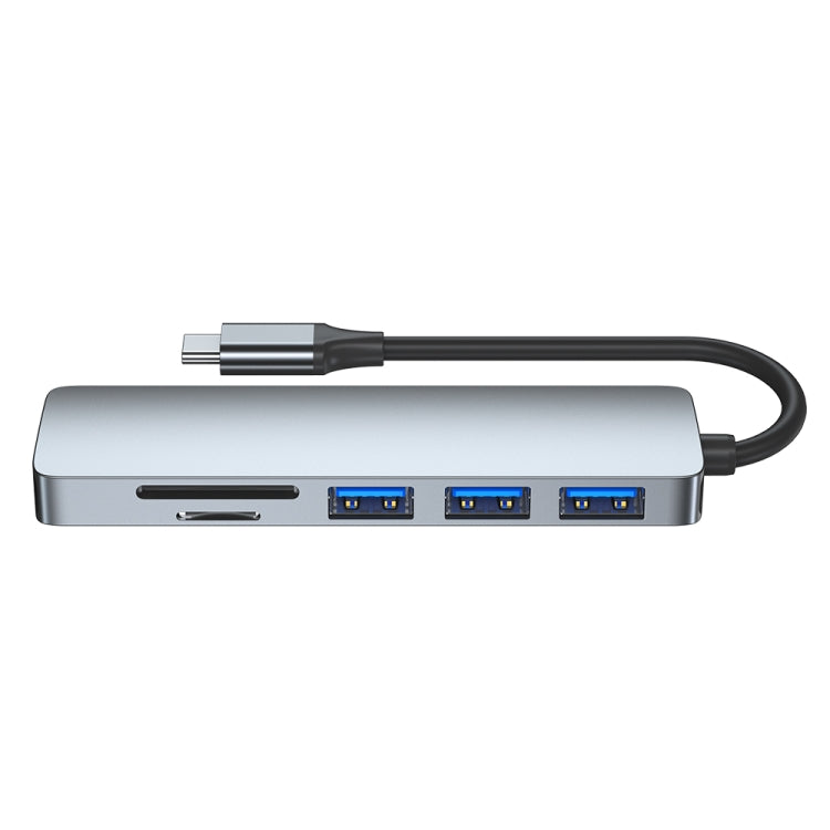 Adaptador HUB de estación de acoplamiento USB-C/Tipo-C a USB 6 en 1, 6 in 1