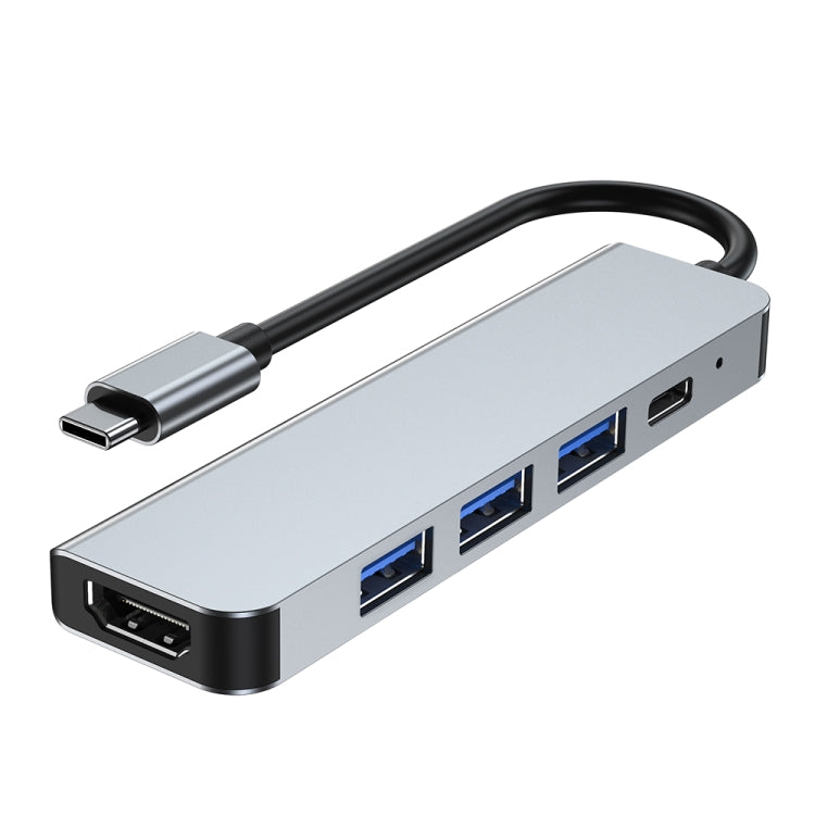 Adaptador HUB de estación de acoplamiento USB-C / Type-C a USB 5 en 1, 5 in 1