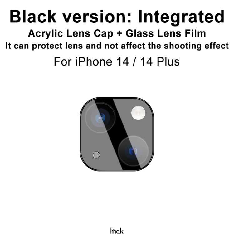 Película de lente de vidrio integrada de alta definición imak, versión negra, For iPhone 14  / 14 Plus, For iPhone 14 Pro / 14 Pro Max