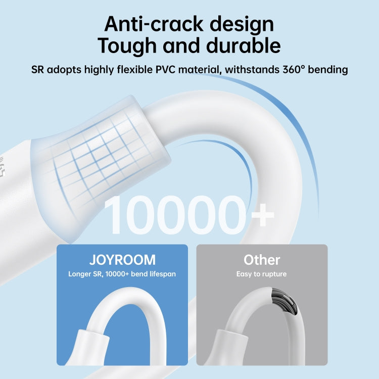 JOYROOM S-UL012A9 2.4A USB a cable de datos de carga rápida de 8 pines, 2m, 1m, 0.25m