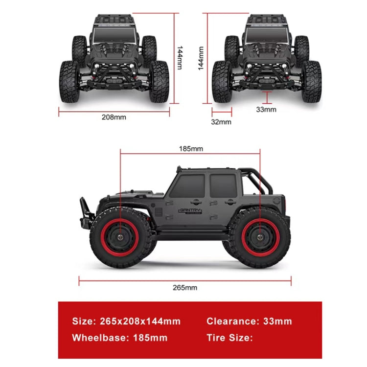 JJR/C 16103A 2.4G Wrangler Eléctrico RC 4WD Vehículo todoterreno, 16103A / Black