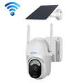 ESCAM QF103 3MP Almacenamiento en la nube PT WIFI PIR Cámara IP con alarma con panel solar Soporte de batería Visión nocturna a todo color y audio bidireccional, QF103