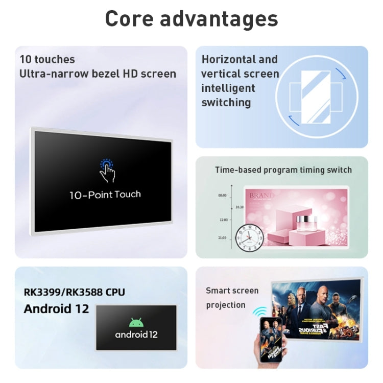 HSD3293T Máquina de publicidad con pantalla IPS de 32 pulgadas Android 12, RK3399 2GB+16GB, RK3399 4GB+32GB