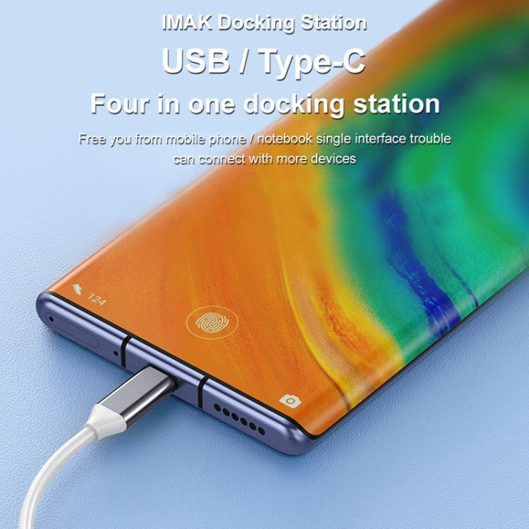 Estación de acoplamiento multifuncional imak 4 en 1 HUB, USB, USB-C / Type-C