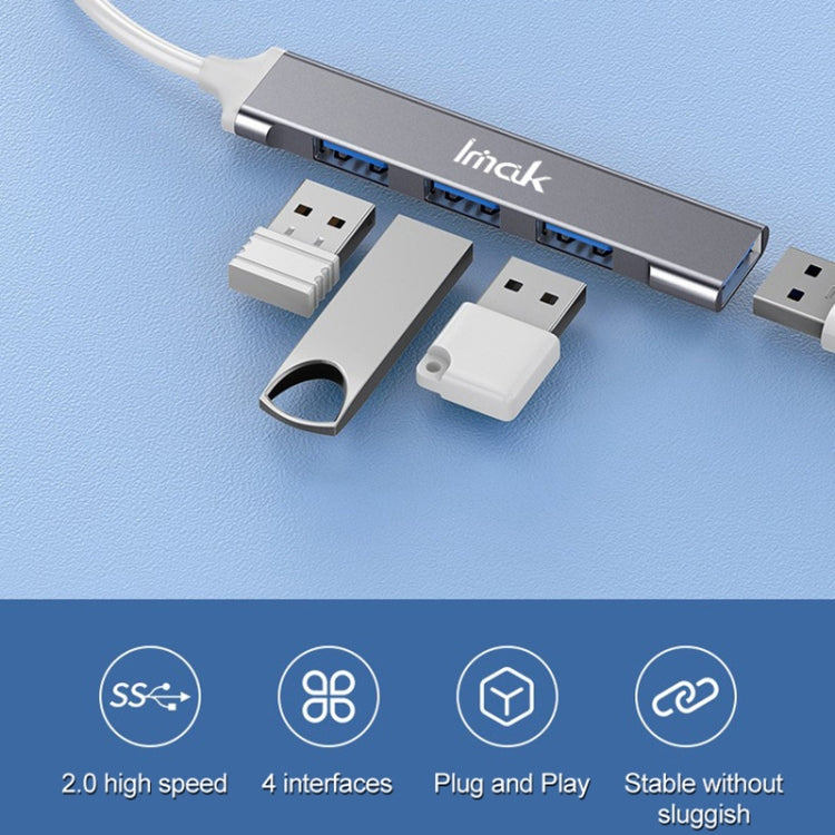Estación de acoplamiento multifuncional imak 4 en 1 HUB, USB, USB-C / Type-C