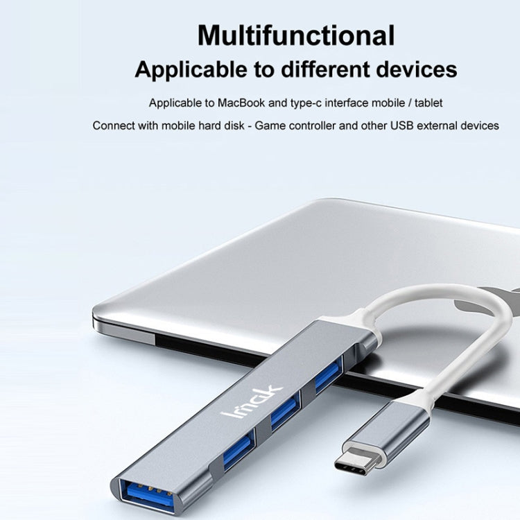 Estación de acoplamiento multifuncional imak 4 en 1 HUB, USB, USB-C / Type-C