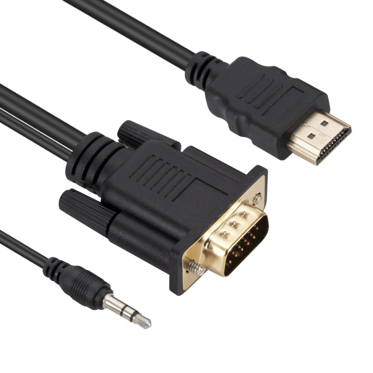 Cable adaptador HDMI a VGA con audio, longitud 1,8 m, HDMI to VGA