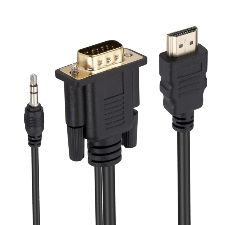 Cable adaptador HDMI a VGA con audio, longitud 1,8 m, HDMI to VGA
