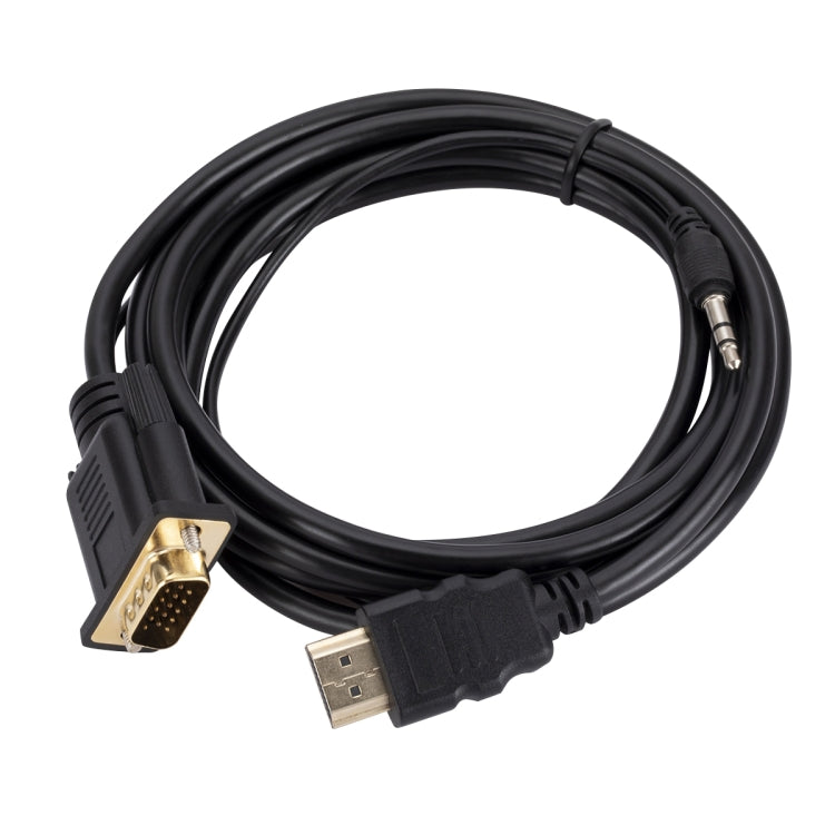 Cable adaptador HDMI a VGA con audio, longitud 1,8 m, HDMI to VGA