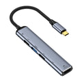 Y004 6 en 1 USB-C/Type-C a HDMI+USB 3.1+Dual USB 2.0+Adaptador multifuncional de interfaz dual USB-C/Type-C, Y004
