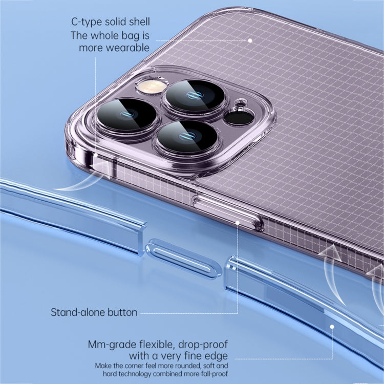 SULADA Crystal Steel Series TPU Funda transparente para teléfono, For iPhone 14, For iPhone 14 Plus, For iPhone 14 Pro, For iPhone 14 Pro Max