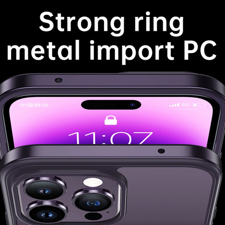 Marco de metal SULADA + Nano Glass + TPU Phone Case, For iPhone 14, For iPhone 14 Plus, For iPhone 14 Pro, For iPhone 14 Pro Max