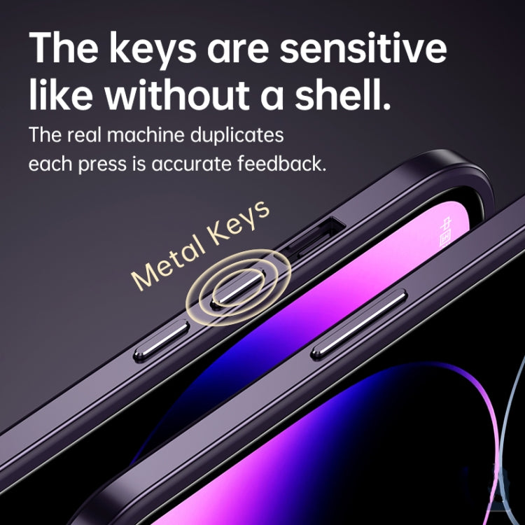 Marco de metal SULADA + Nano Glass + TPU Phone Case, For iPhone 14, For iPhone 14 Plus, For iPhone 14 Pro, For iPhone 14 Pro Max