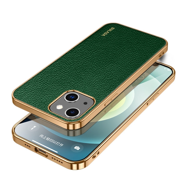 SULADA TPU a prueba de golpes + Funda de cuero hecha a mano para teléfono, For iPhone 14, For iPhone 14 Plus, For iPhone 14 Pro, For iPhone 14 Pro Max