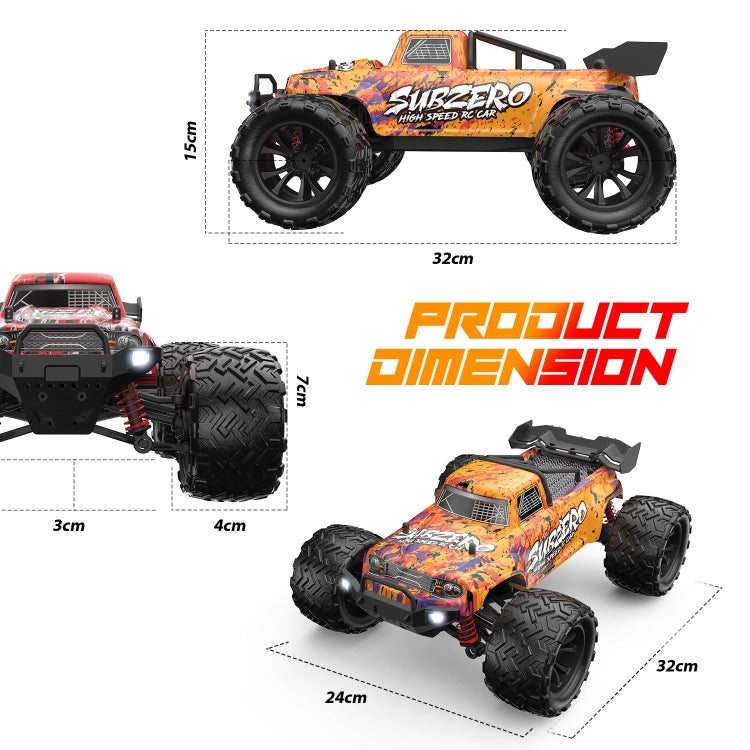 9500E 1:16 Escala completa Control remoto 4WD Coche de alta velocidad, 9500E(Red), 9500E(Orange)