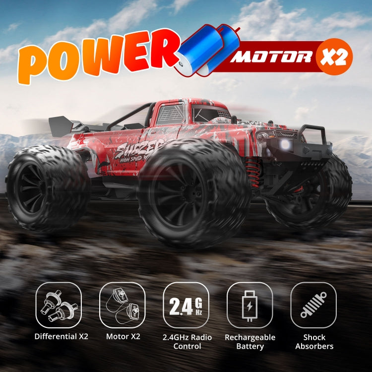 9500E 1:16 Escala completa Control remoto 4WD Coche de alta velocidad, 9500E(Red), 9500E(Orange)