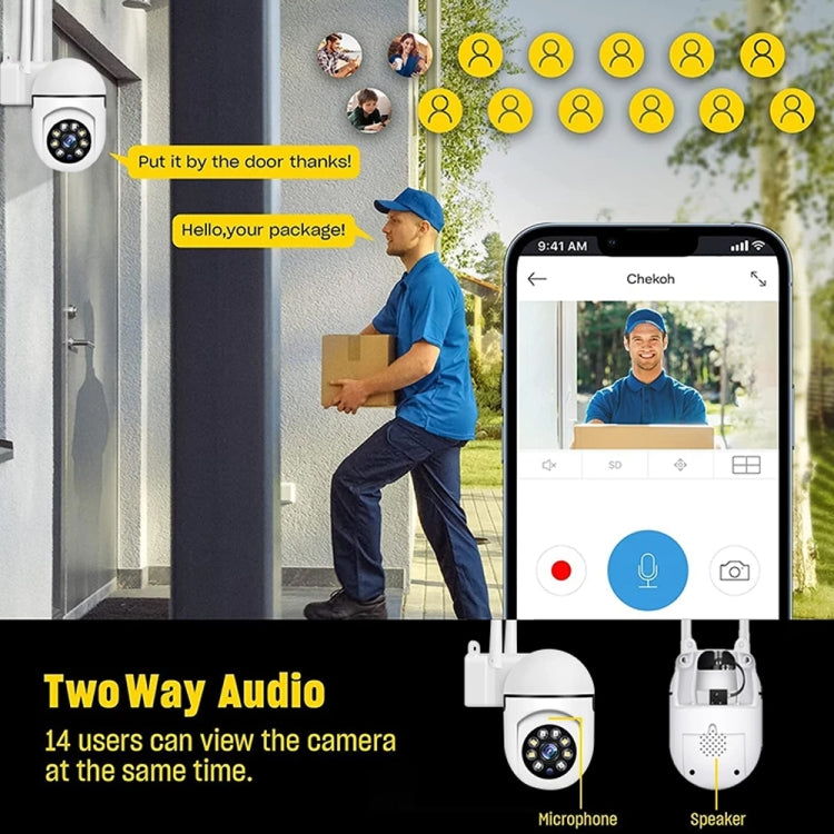 A7 1080P HD Wireless WiFi Cámara de vigilancia inteligente Soporte Visión nocturna / Audio bidireccional, without Memory, with 16G Memory, with 32G Memory