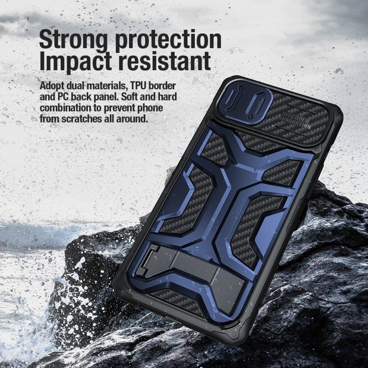 NILLKIN Diseño de cubierta de cámara deslizante TPU + PC Funda magnética para teléfono, For iPhone 14 Plus, For iPhone 14 Pro