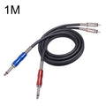 3051K63 Dual RCA Macho a Dual 6.35mm 1/4 pulgada Macho Mezclador Audio Cable, 1m, 2m, 3m