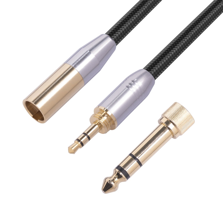 SB423M120-03 Cable de audio macho de 6,35 mm + 3,5 mm a mini XLR macho de 3 pines, longitud: 30 cm, 6.35mm+3.5mm to Mini XLR