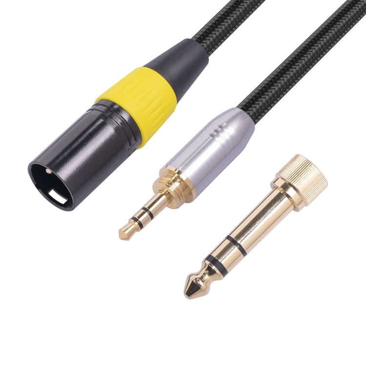SB423K108-03 Cable de audio macho de 6,35 mm + 3,5 mm a XLR macho de 3 pines, longitud: 30 cm, 6.35mm+3.5mm to XLR