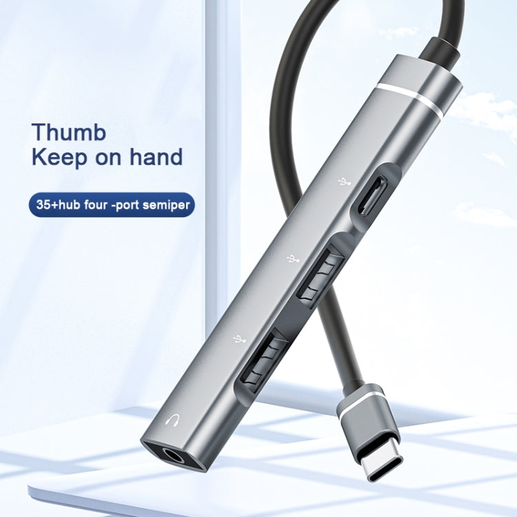 USB-C/Tipo-C a 3,5 mm + 2USB + Estación de acoplamiento HUB Tipo-C