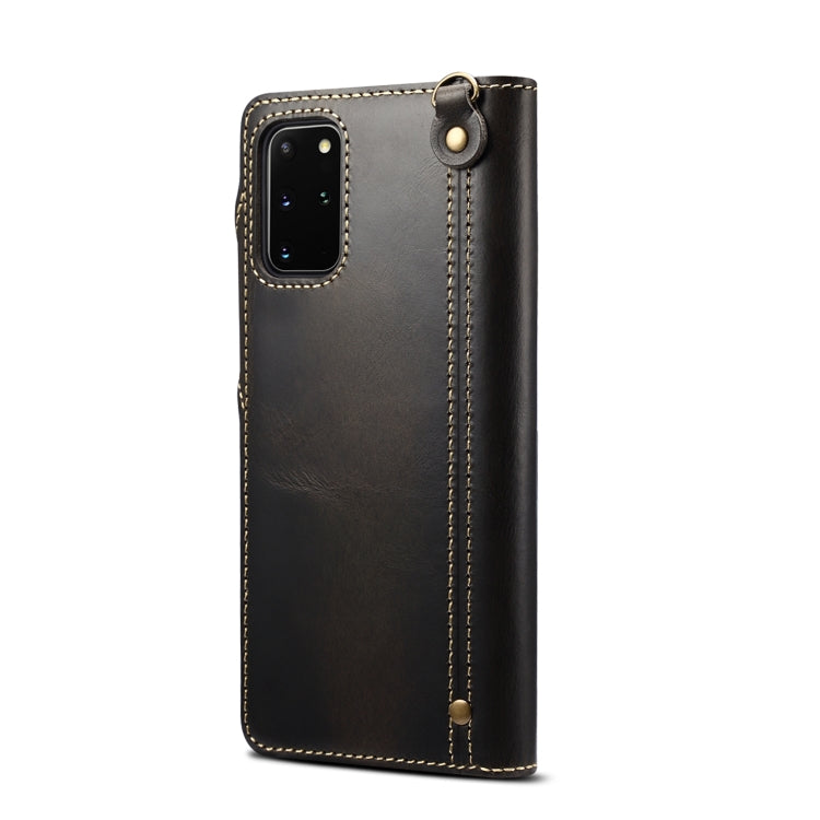 Estuche de cuero genuino con botón magnético de piel de vaca con cera de aceite Denior, For Samsung Galaxy S20+, For Samsung Galaxy S20 Ultra, For Samsung Galaxy Note20, For Samsung Galaxy Note20 Ultra, For Samsung Galaxy S21 5G                        ...