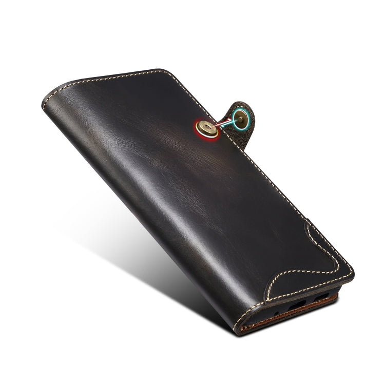Estuche de cuero genuino con botón magnético de piel de vaca con cera de aceite Denior, For Samsung Galaxy S20+, For Samsung Galaxy S20 Ultra, For Samsung Galaxy Note20, For Samsung Galaxy Note20 Ultra, For Samsung Galaxy S21 5G                        ...