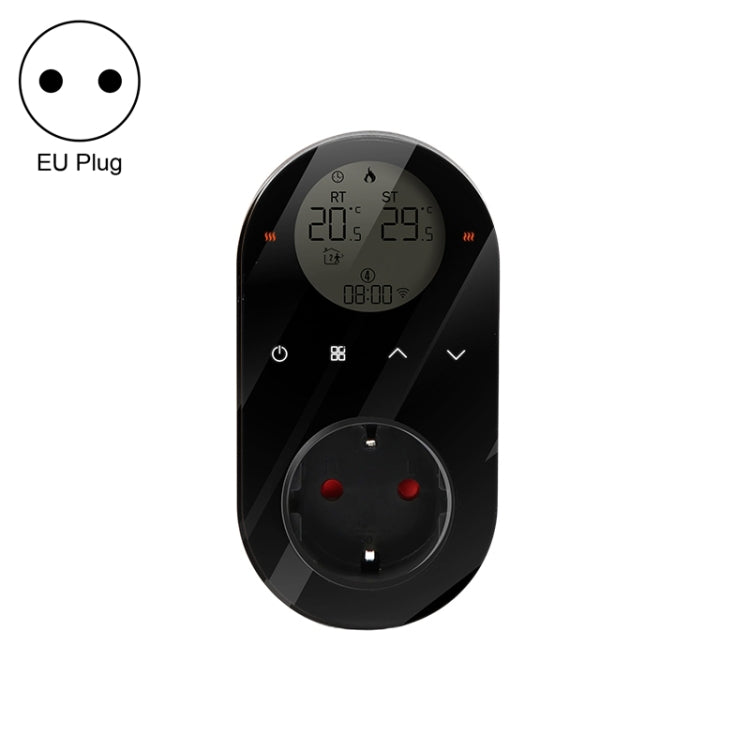 Termostato LCD enchufable, enchufe de la UE, With WiFi, Without WiFi