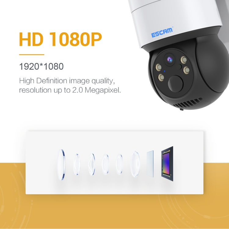 ESCAM QF170 2MP WiFi Full Color Night Vision Cámara solar de audio bidireccional, QF170