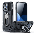 JOYROOM PC + TPU Estuche para teléfono a prueba de golpes de doble capa con soporte giratorio, For iPhone 14, For iPhone 14 Pro, For iPhone 14 Plus, For iPhone 14 Pro Max