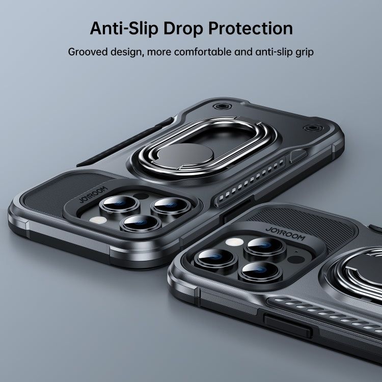 JOYROOM PC + TPU Estuche para teléfono a prueba de golpes de doble capa con soporte giratorio, For iPhone 14, For iPhone 14 Pro, For iPhone 14 Plus, For iPhone 14 Pro Max