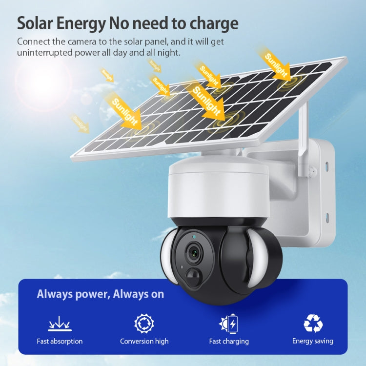 ¿Funciona con batería solar Wifi 2.4G?¿Reflector PTZ?Cámara con Detección Humana PIR, ST-S518-2M-TY