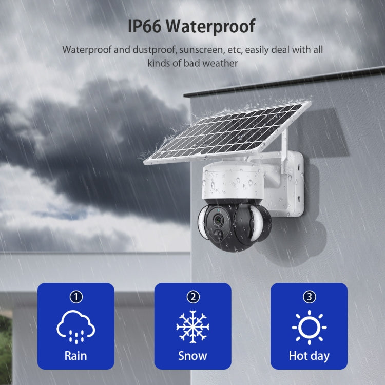 ¿Funciona con batería solar Wifi 2.4G?¿Reflector PTZ?Cámara con Detección Humana PIR, ST-S518-2M-TY