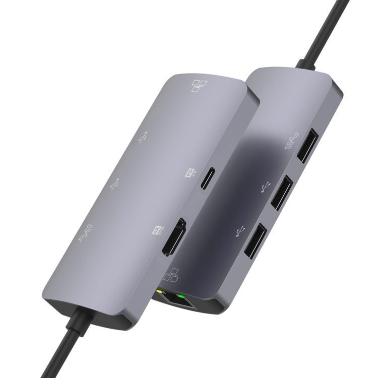 Estación de acoplamiento HUB multifuncional portátil Onten OTN-UC910 USB-C / Type-C, OTN-UC910