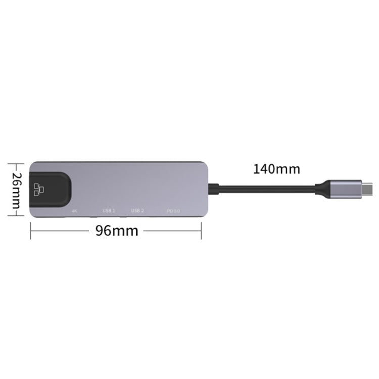 Onten OTN-UC920S Estación de acoplamiento HUB multifuncional portátil USB-C / Type-C, OTN-UC920S